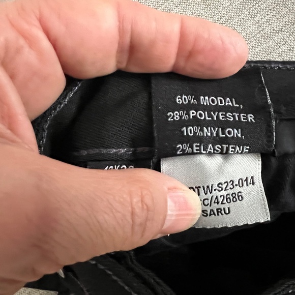 Dovetail Workwear Maven Slim No Fade Black Canvas, Midrise, Size 12/30 - Picture 8 of 12